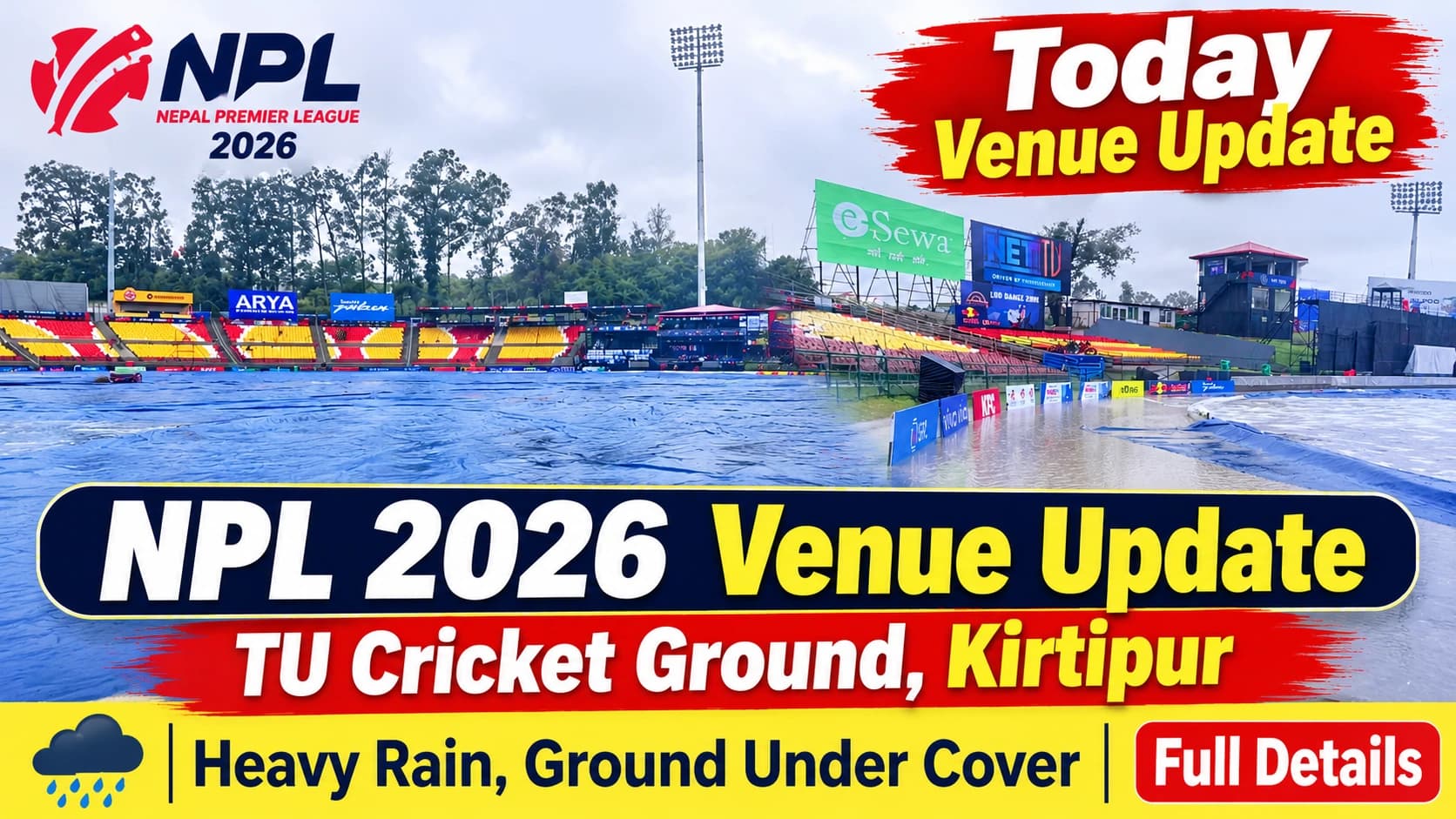 Heavy Rain at TU Ground Puts Saturday’s NPL Doubleheader in Doubt