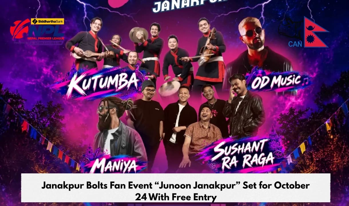 Janakpur Bolts Fan Event “Junoon Janakpur” Set for October 24 With Free Entry