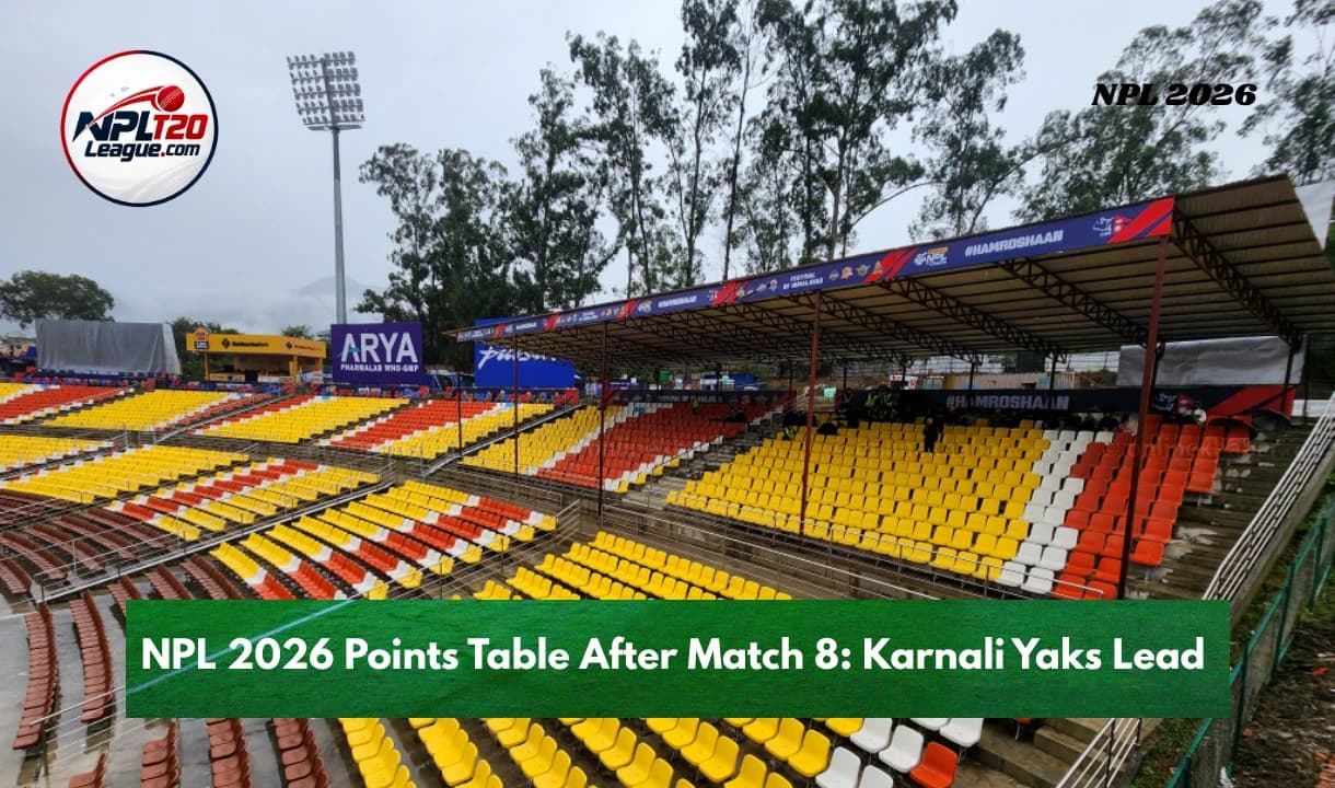 NPL 2026 Points Table After Match 8: Karnali Yaks Lead