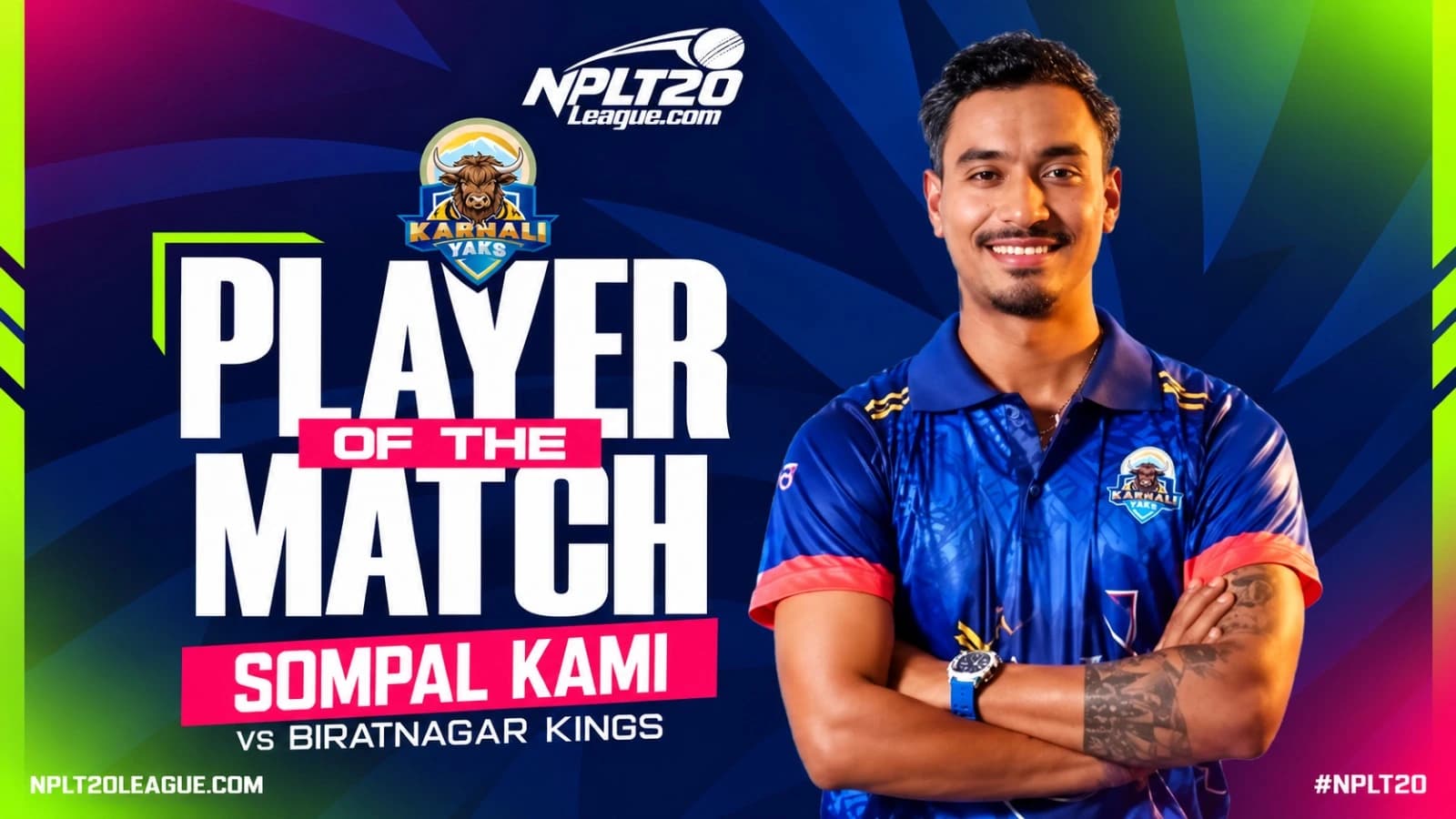 Karnali Yaks vs Biratnagar Kings: Sompal Kami’s Unbeaten 62 and Four Wickets Seal an NPL Thriller