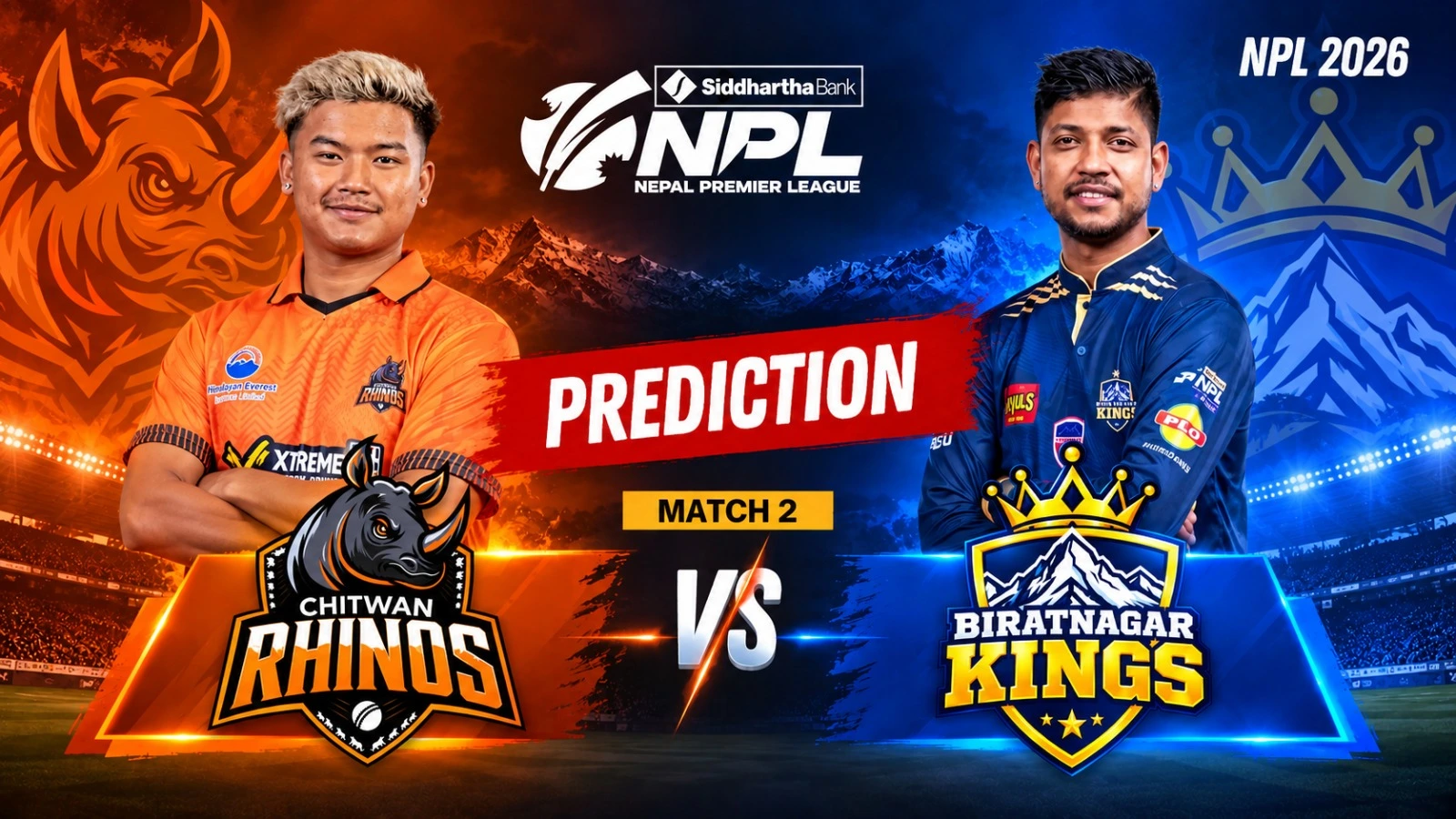 Biratnagar Kings vs Chitwan Rhinos Prediction, Fantasy Tips & Dream11 Team | NPL 2026 Match 2