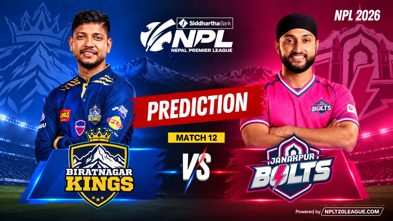 Biratnagar Kings vs Janakpur Bolts Prediction, Fantasy Tips & Dream11 Team | NPL 2026 Match 12