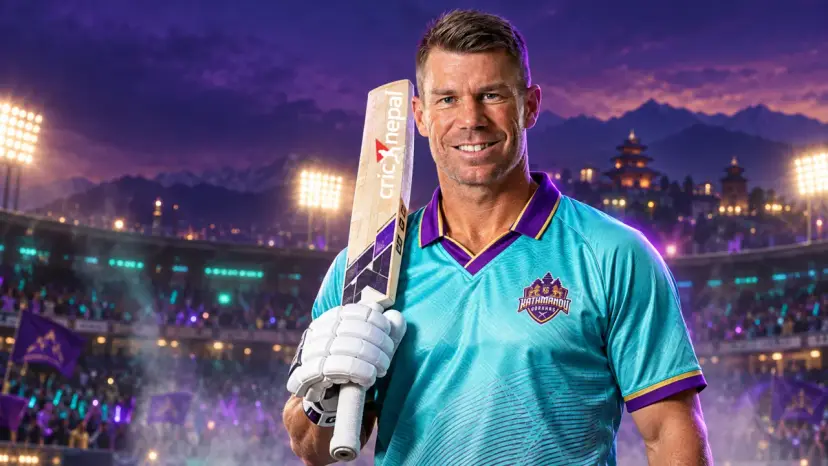 David Warner Joins Kathmandu Gorkhas as NPL Season 3's Biggest Overseas Signing