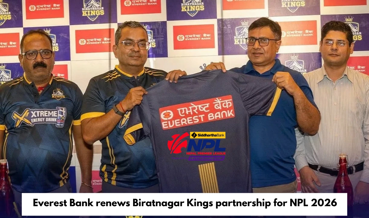 Everest Bank renews Biratnagar Kings partnership for NPL 2026