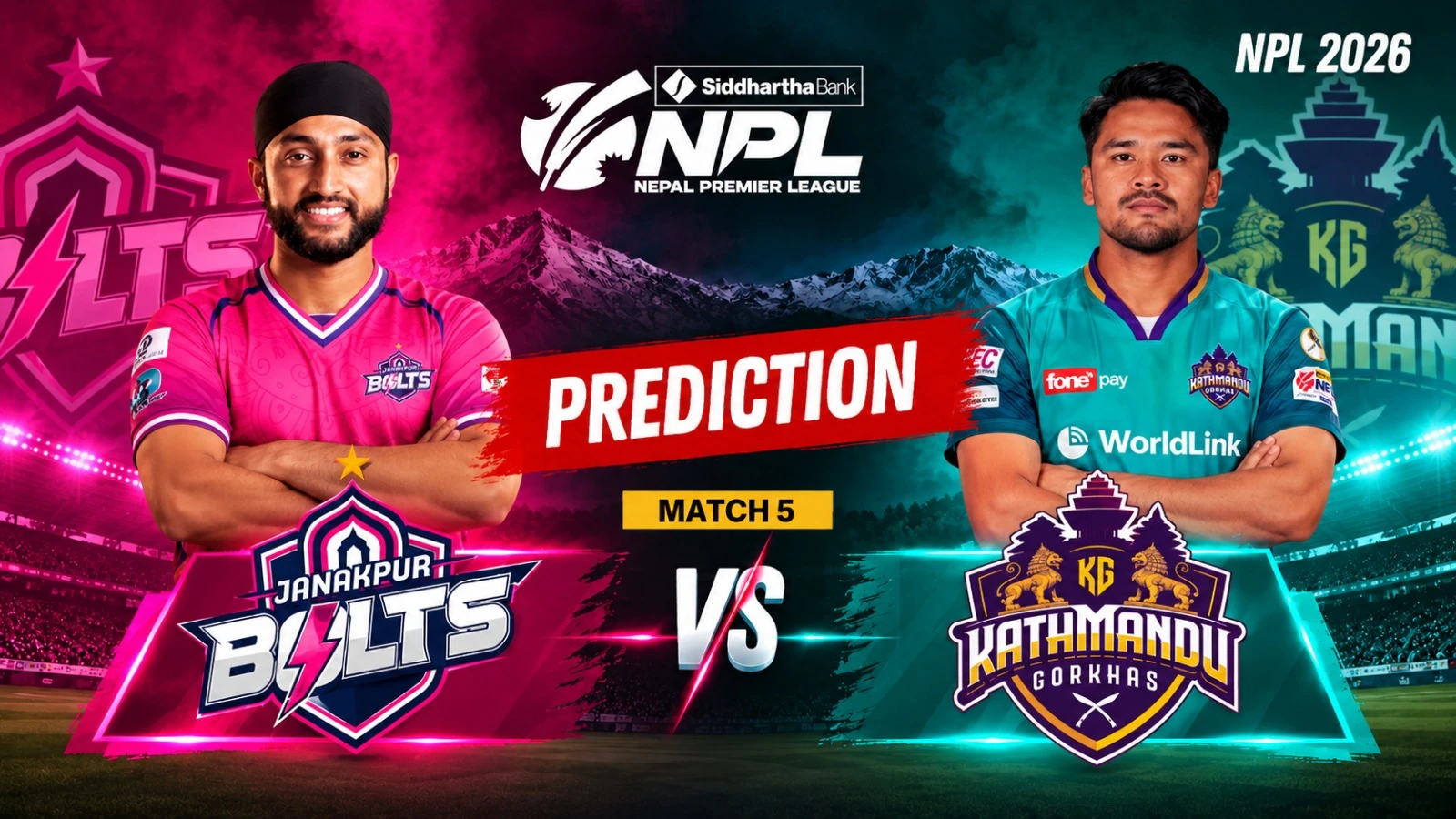 Janakpur Bolts vs Kathmandu Gurkhas Prediction, Fantasy Tips & Dream11 Team | NPL 2026 Match 5