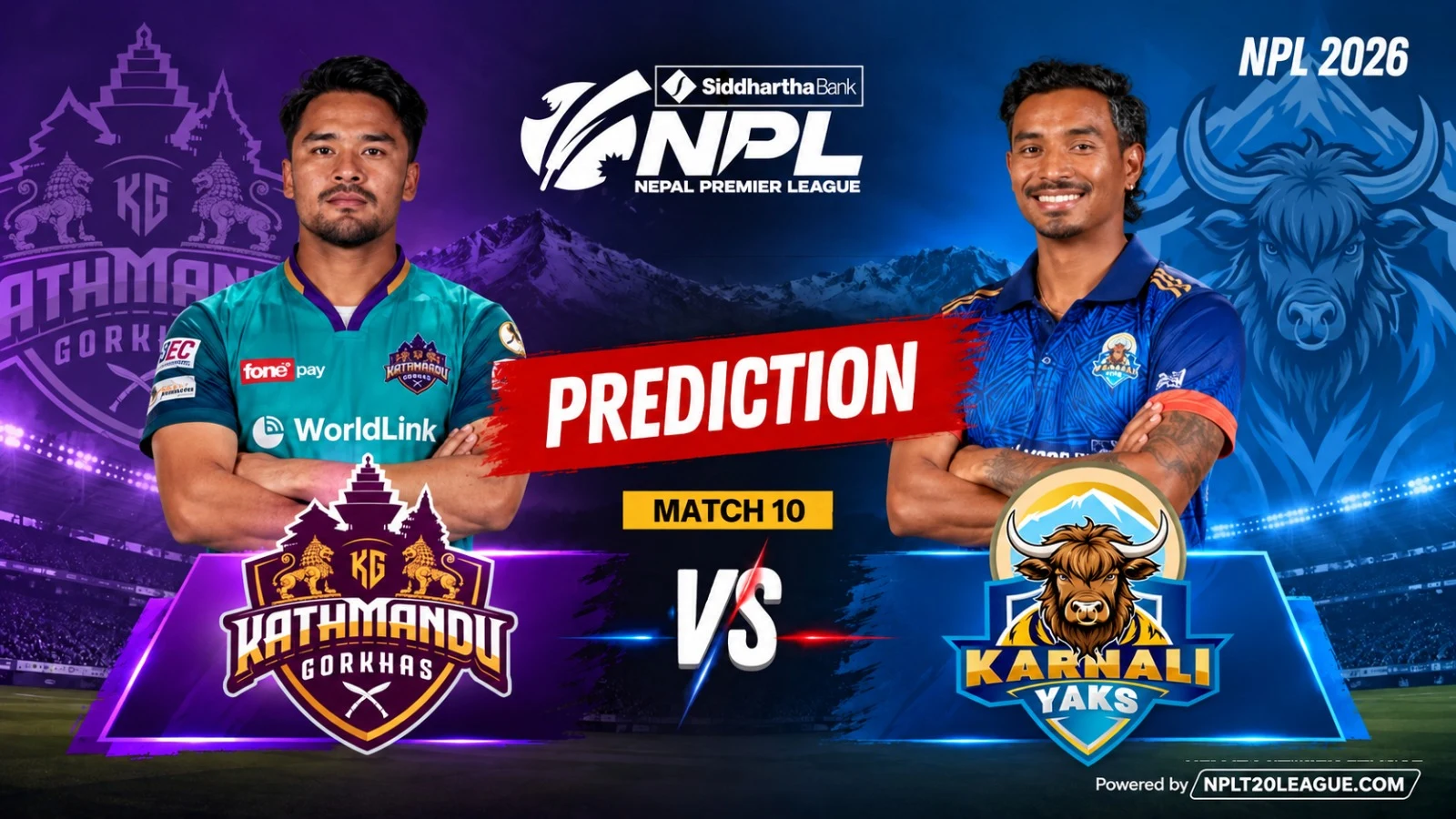 Kathmandu Gurkhas vs Karnali Yaks Prediction, Fantasy Tips & Dream11 Team | NPL 2026 Match 10