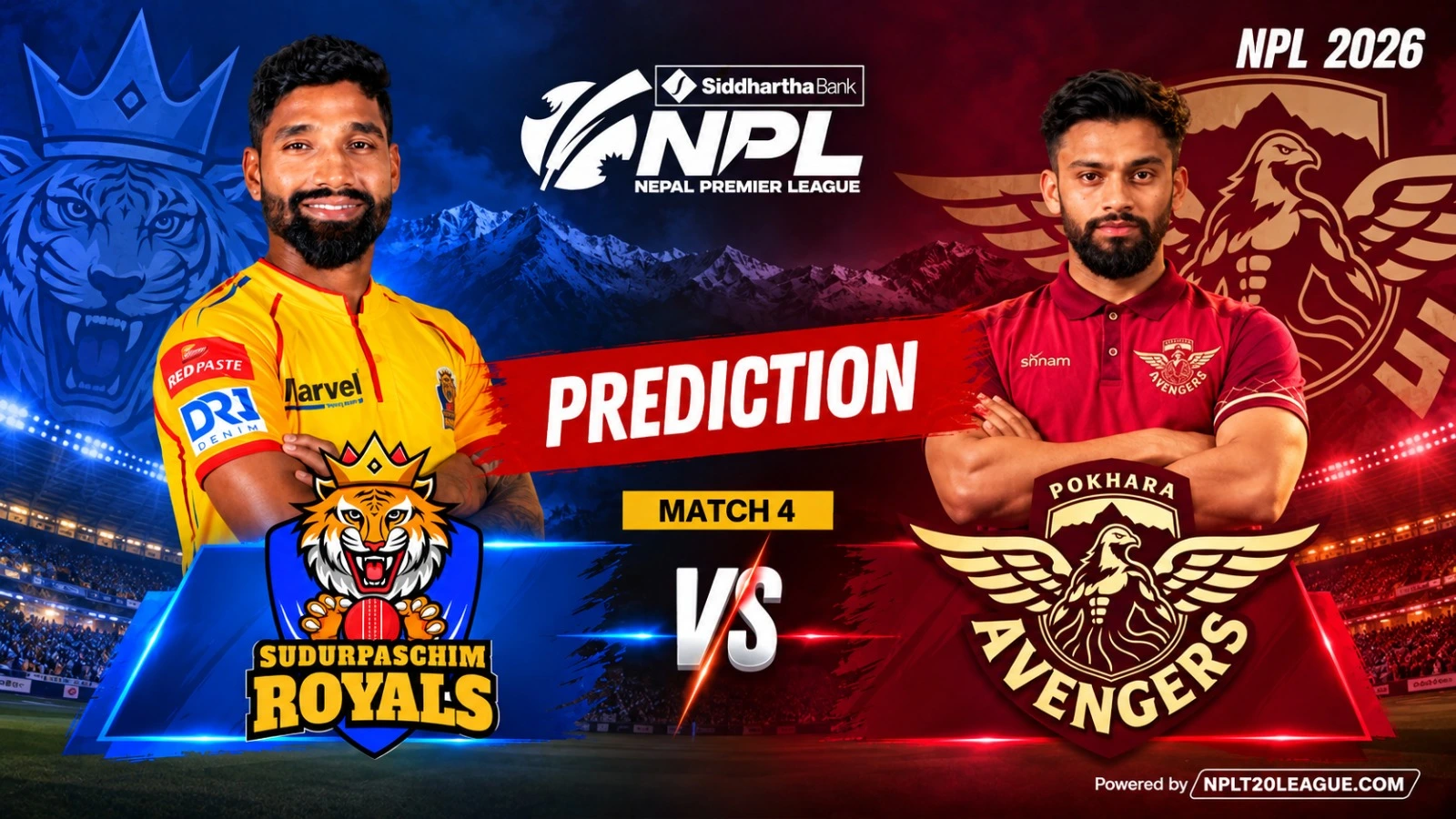 Pokhara Avengers vs Sudurpaschim Royals Prediction, Fantasy Tips & Dream11 Team | NPL 2026 Match 4