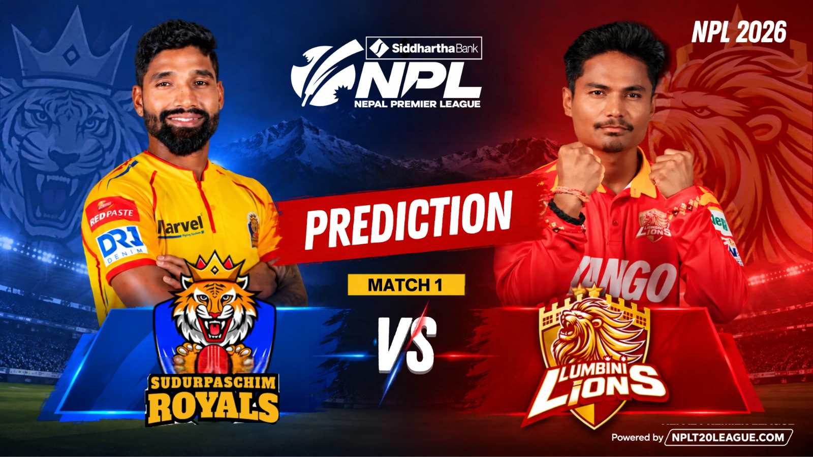 Sudurpaschim Royals vs Lumbini Lions Prediction, Fantasy Tips & Dream11 Team | NPL 2026 Match 1